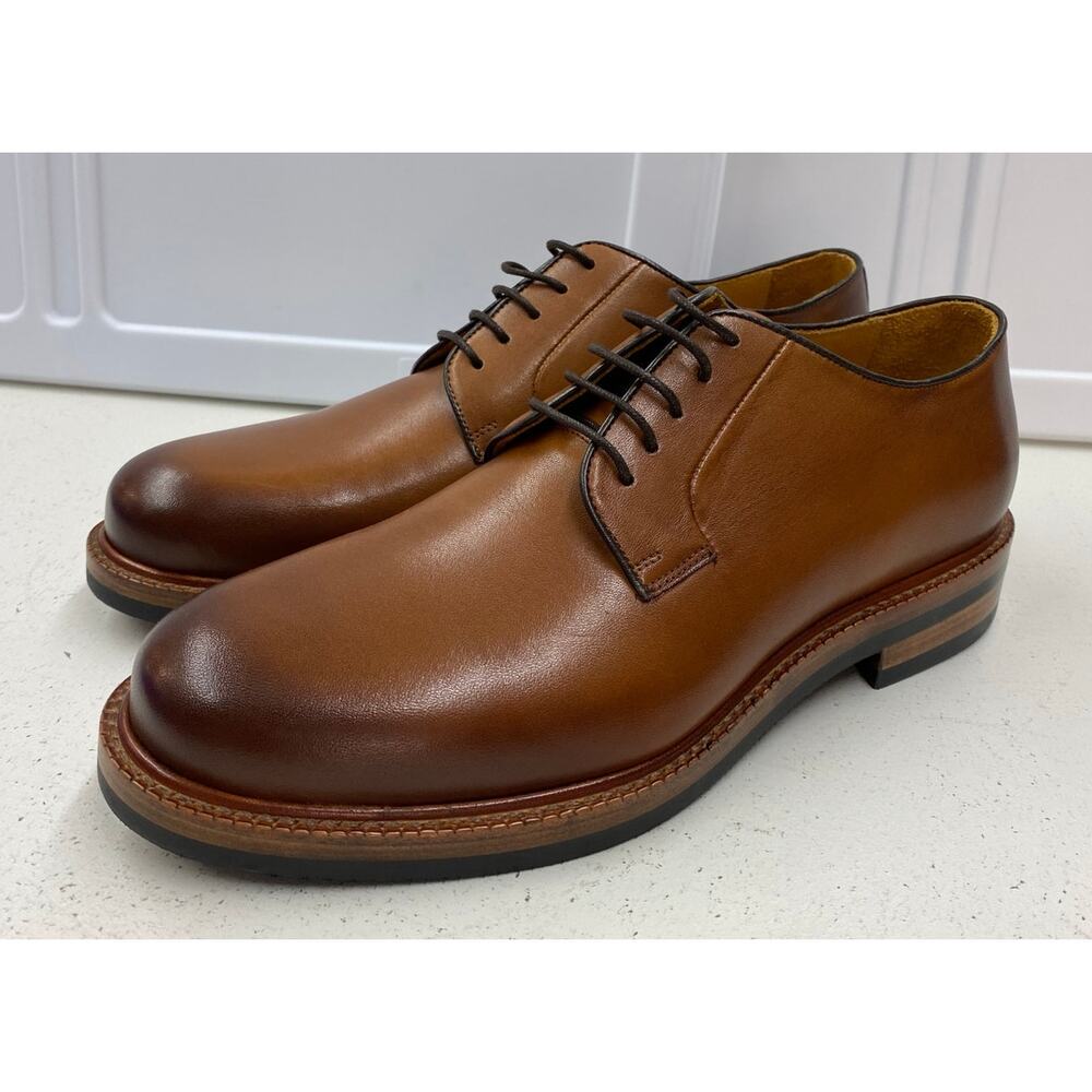 Men Beckett Simonon Sutton Derbies full-grain leather Oxford dress shoes, 8